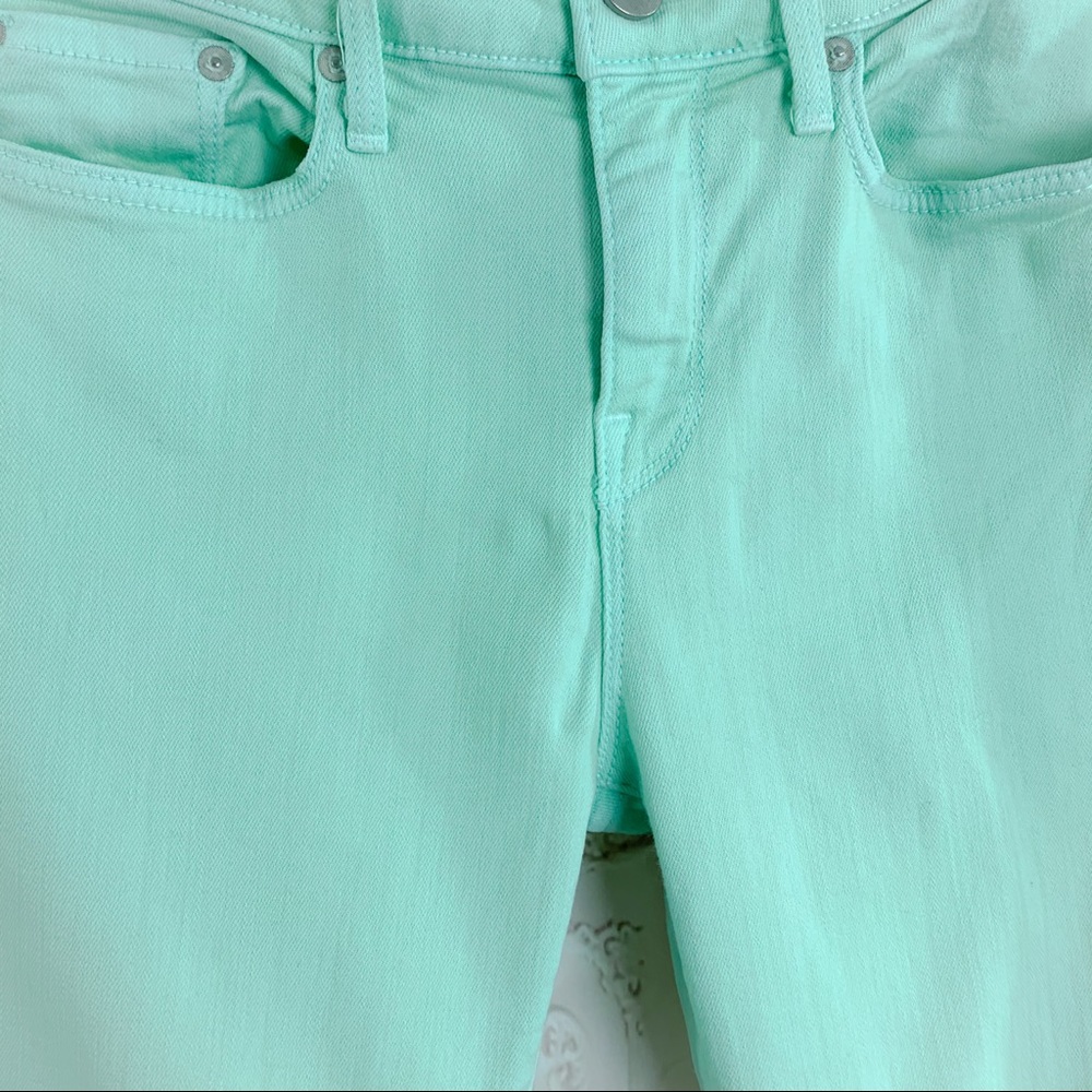 Vince Ankle Skinny Jeans in Light Mint - Picture 5 of 11